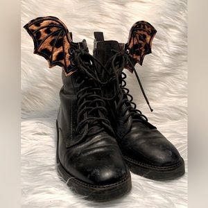 Handmade novelty Bat wing boot, and shoe bling